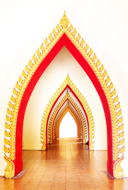 istock Arch pathway in the temple. 530350543