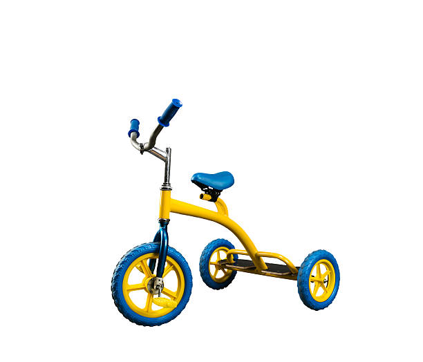 istock Yellow kid's bicycle isolated 530351805