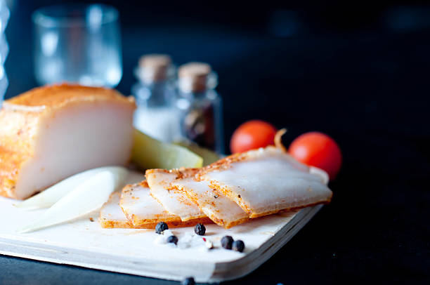 istock Two pieces of raw pork lard 530353803