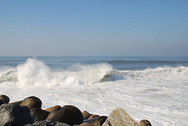 istock Waves crashing onto the rocks 530353851