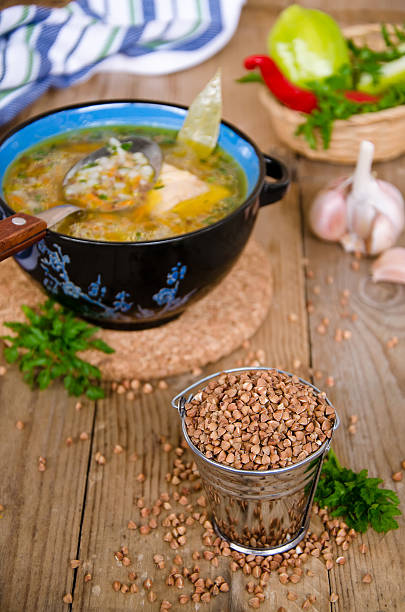 istock Soup with buckwheat groats 530354131