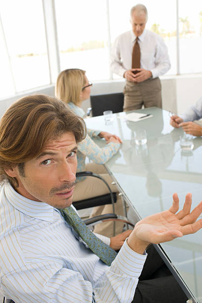 istock Business man in conference meeting 530361641