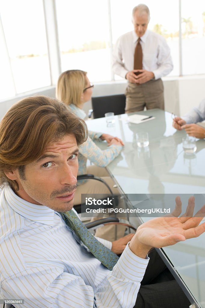 Business man in conference meeting Office Politics Stock Photo