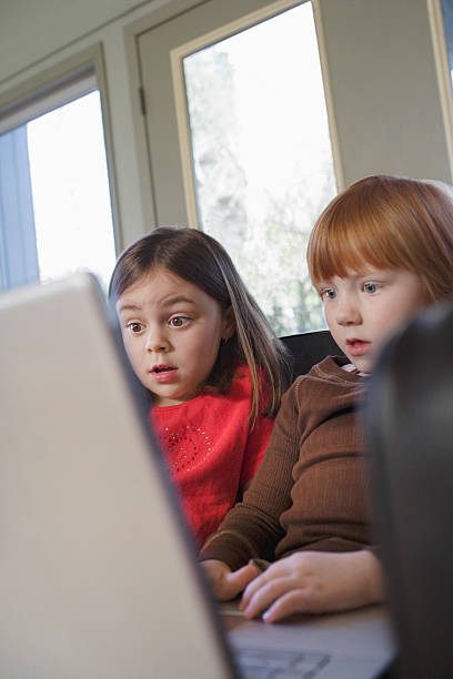 istock Shocked Girls Using Laptop At Home 530361653