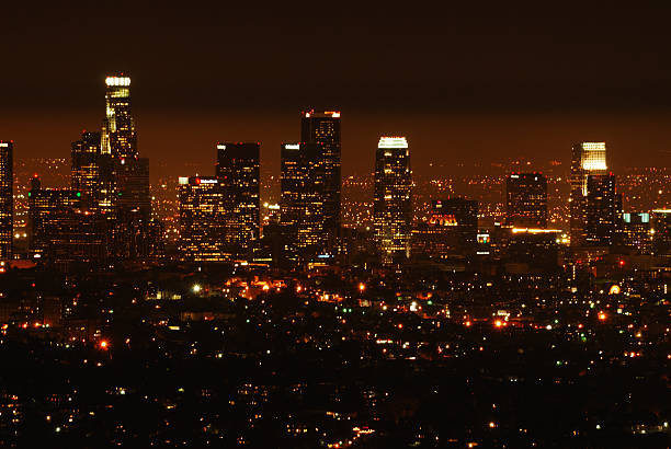 istock Los Angeles night time panorama 530362119