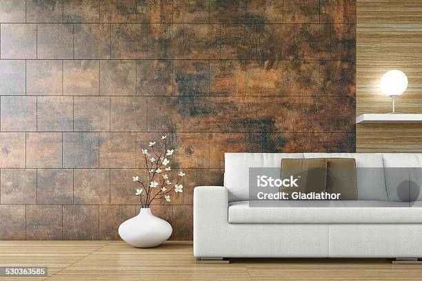 Moderne Innenansicht Bild Stockfoto und mehr Bilder von Kachel - Kachel, Wohnzimmer, Fliesenboden