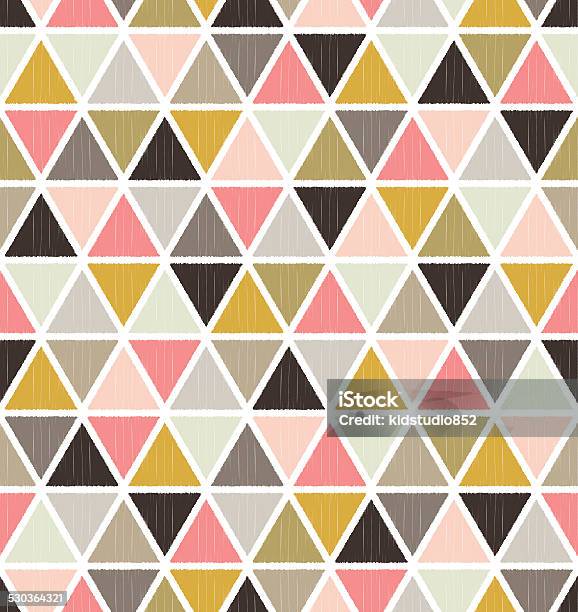 Seamless Triangular Tiles Pattern Stock Illustration - Download Image Now - Geometric Shape, Abstract, Arts Culture and Entertainment