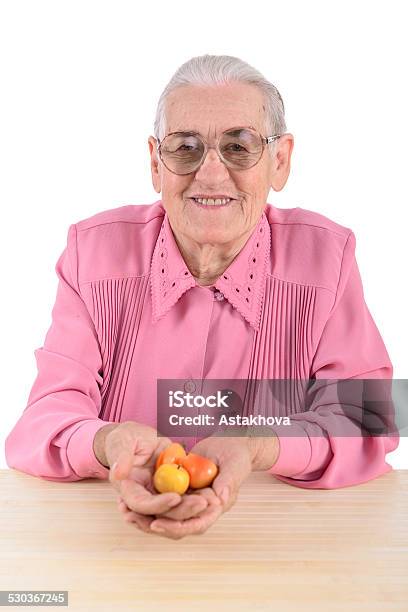 Old Woman Fruits Stock Photo - Download Image Now - Active Seniors, Adult, Adults Only