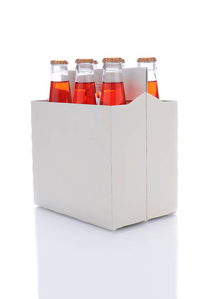 istock Six Pack of Strawberry Soda Bottles 530367519