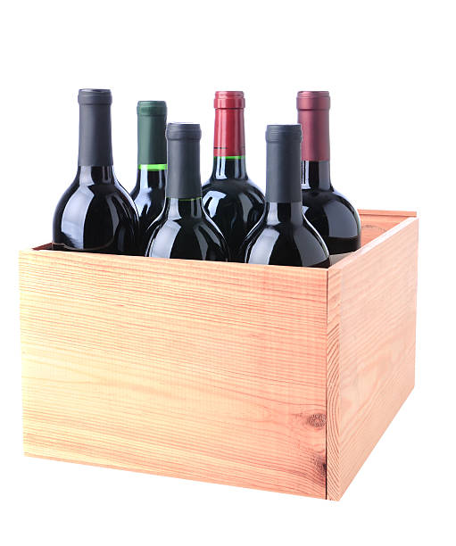istock Red Wine Bottles in Wood Crate 530367705