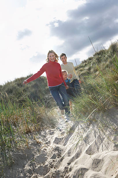 istock Cheerful Family Running Through Sand Dunes 530380745