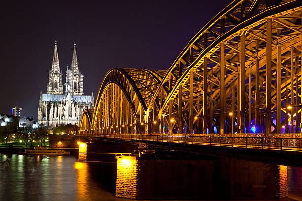 istock Cologne Cathedral and bridge over the Rhine river, Germany 530382393