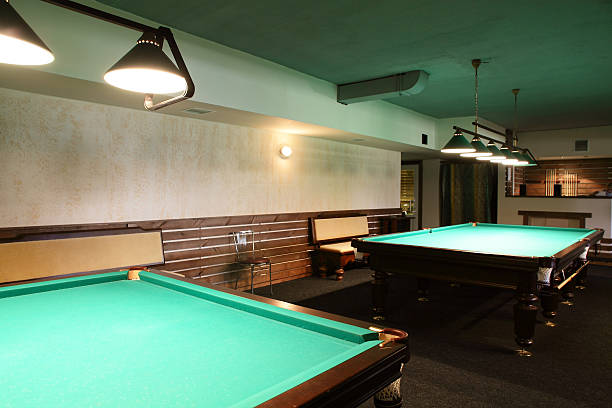 istock interior of beautiful and modern billiard 530383303