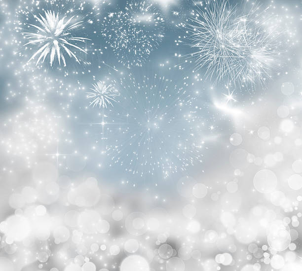 istock Abstract holiday background with fireworks 530384427