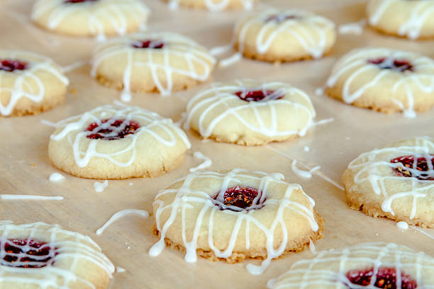 istock Making of Raspberry Thumbprint Cookies 530384517