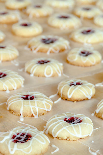 istock Making of Raspberry Thumbprint Cookies 530384541