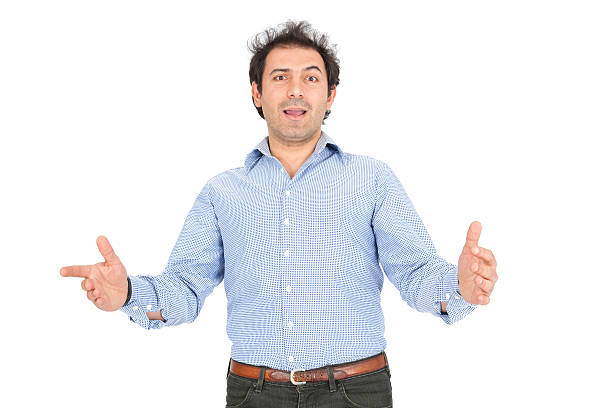 istock Arabic man doing different expressions in different sets of clothes 530388157