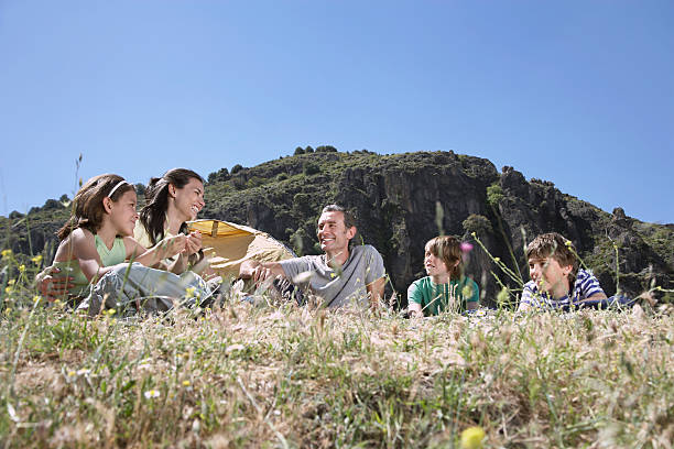 istock Family Camping On Mountain Top 530389403