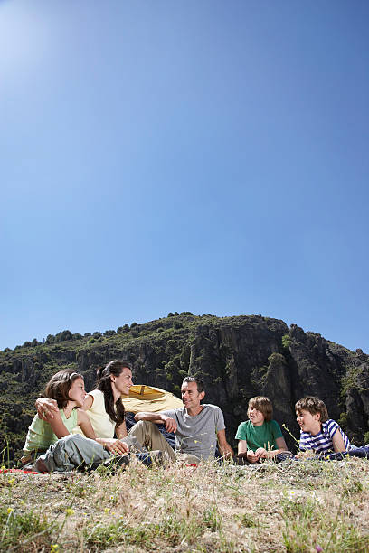 istock Family Camping On Mountain Top 530389405