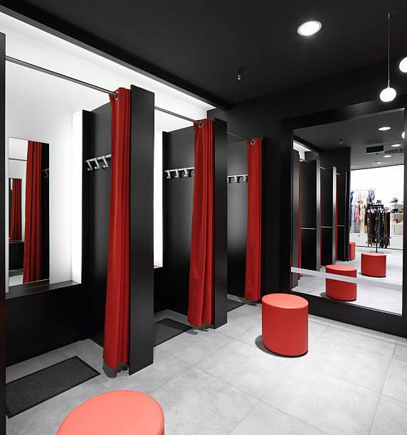 istock brand new interior of cloth store 530389741
