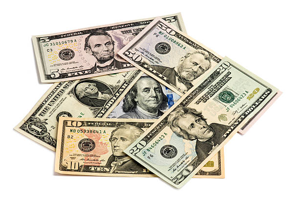 미국 달러 - fifty dollar bill number 50 currency close up 뉴스 사진 이미지
