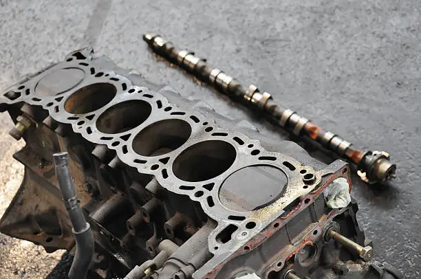 disassembled engine block, spare part