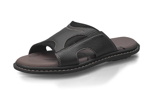 istock Men casual leather sandal isolated on white background 530391065