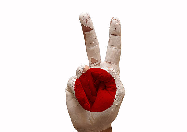 istock Hand making the V sign 530394161