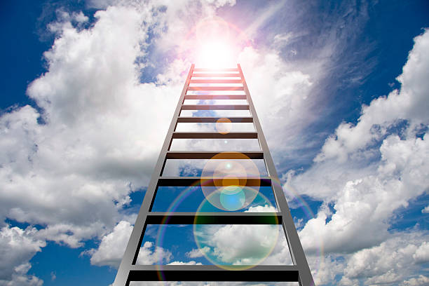 Ladder Into Sky stock photo