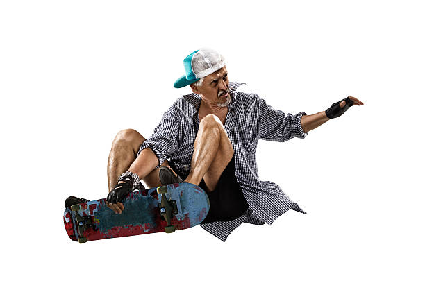 standing on his skateboard