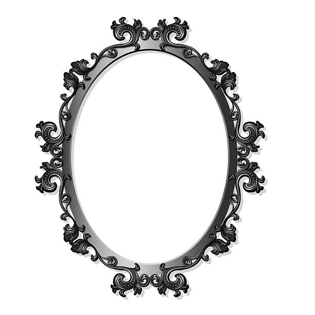 istock round carved vintage frame for picture or photo 530403155