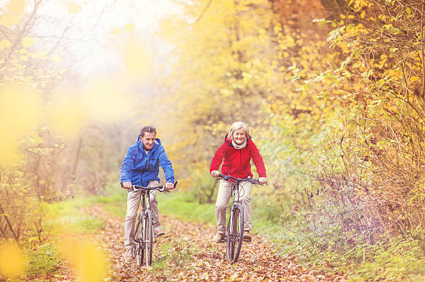 istock Active seniors riding bike 530403795