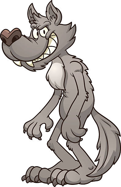 Big bad wolf Big bad wolf. Vector clip art illustration with simple gradients. All in a single layer. rudeness stock illustrations