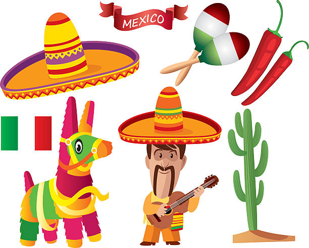 Mexican Symbols Stock Illustration - Download Image Now - Sombrero, Cancun,  Acapulco - iStock