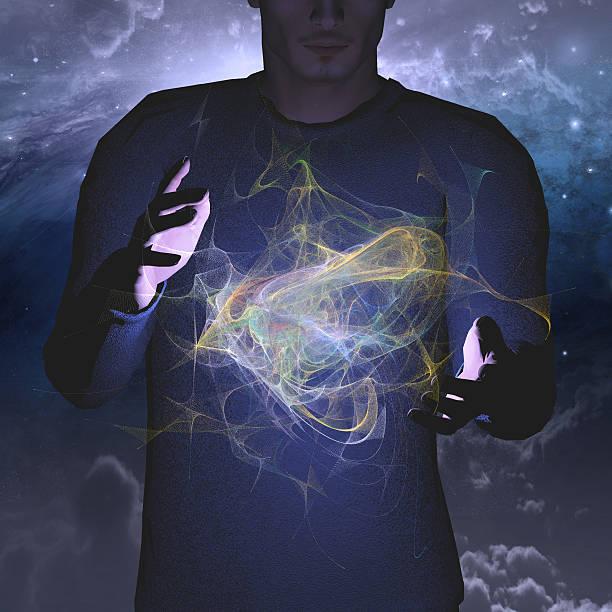istock Man manipulates energy or matter 530406193