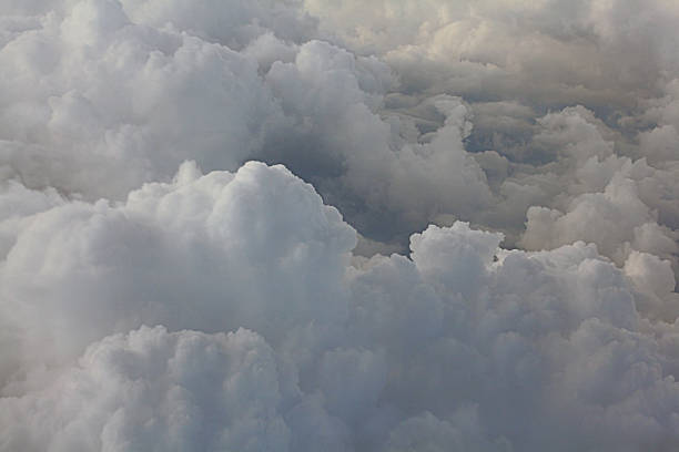texture of clouds from an airplane view