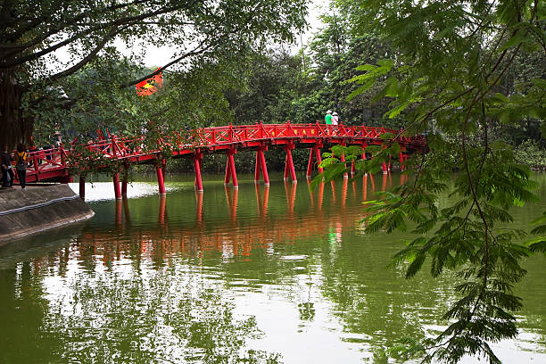 istock Vietnam. Hanoi. The morning sunlight bridge 530411211