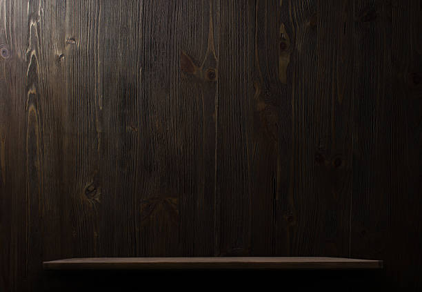 istock Wood shelf, grunge industrial interior 530412369