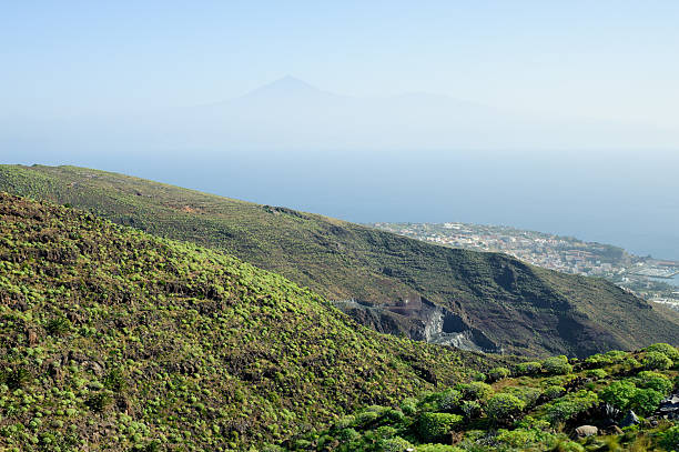 istock View on San Sebastian la Gomera, and Tenerife with Teide 530414272