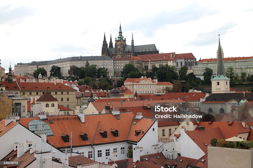 Prague Prague old town with castle in background. Architecture Stock Photo