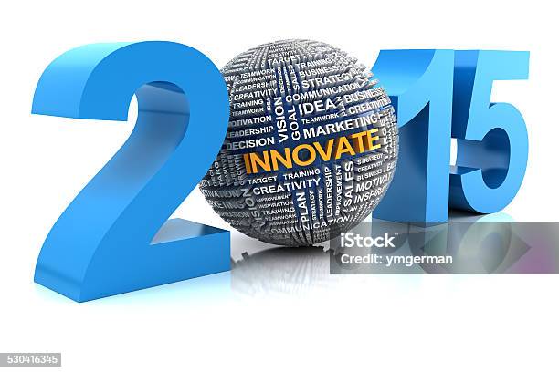 2015 Business Innvoation 3d Render Stock Photo - Download Image Now - 2015, Achievement, Aspirations