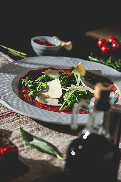 istock Ham and cheese plate compositionFood photography 530421450