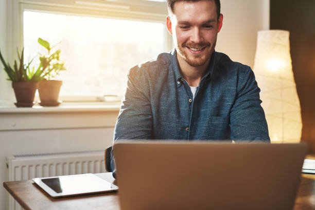 istock Smiling business entrepreneur in his office 530421806