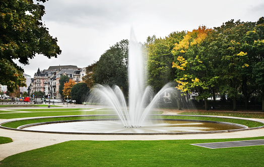 Wagenbach fountain in harbor of Lucerne, Switzerland