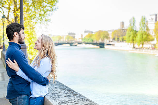 istock Young Couple Hugging At The Riverbank 530422786