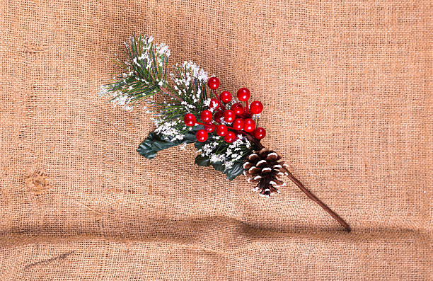 istock Composition of the Christmas decorations. Holly with berries 530424763