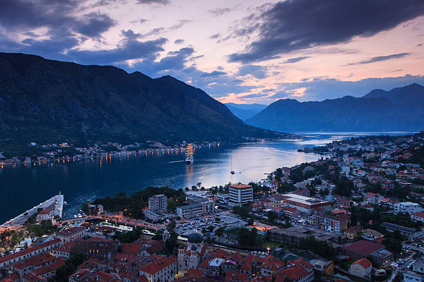 istock Night view of Kotor bay. Montenegro. 530425560