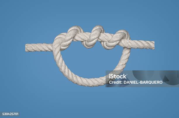 Double Overhand Knot Stock Photo - Download Image Now - Blue, Bonding, Circle