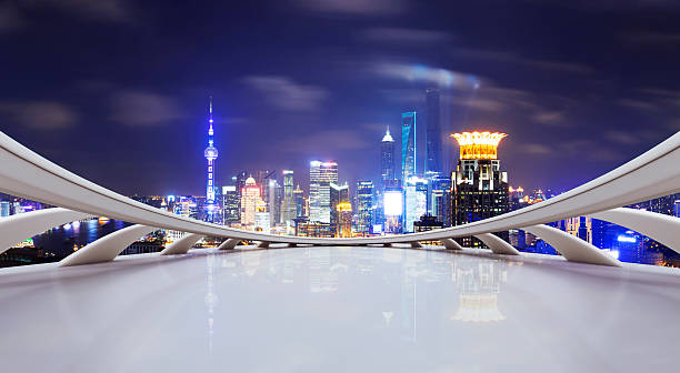 istock futuristic business perspective and cityscape at night 530426653