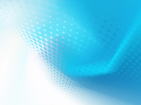 Abstract blue wave with dots background. Perfect for the Healthcare, Medical or business communications  Plenty of copy space. 